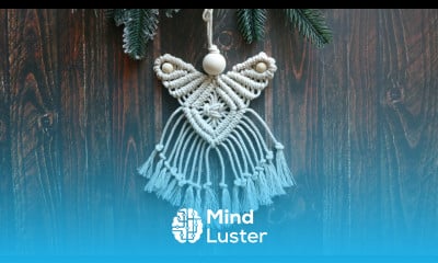 Macrame Angel with Heart shaped wings DIY Christmas tree ornament
