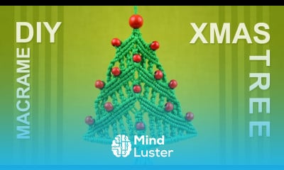 How to Christmas Tree Macrame Xmas Ornament Decoration