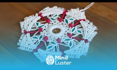 Macrame Christmas Wreath Snowflake Home Decor Wall Hanging Tutorial