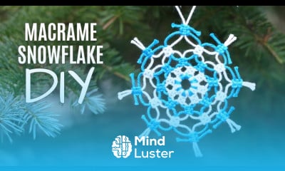 DIY Macramé Snowflakes Easy Christmas Tree Ornaments