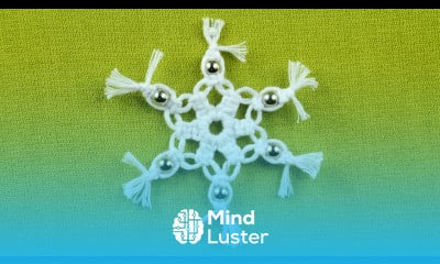 Macrame Snowflake with Beads Easy Tutorial