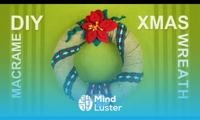 How to make a Christmas wreath in Macrame style