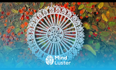 Macrame Flower in Circle DIY Mandala Flower Dream Catcher