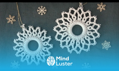 Macrame Ornaments DIY Snowflakes for Christmas Tree