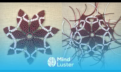 Macrame Flower Snowflake Ornament