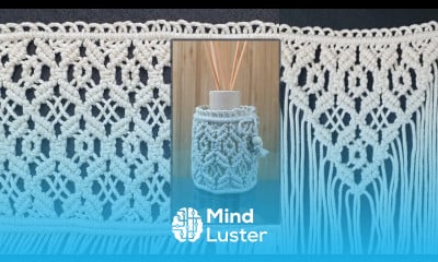 DIY Macrame Diffuser Bottle Intermediate Macrame Diamond Pattern
