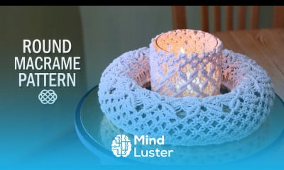 Round Macrame Flower Ring Macramé Wreath DIY Boho Home Decor