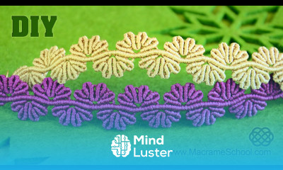 Wavy Flower Lace Bracelet Macrame Tutorial