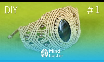 How to Make a Macrame Bracelet with Stone Part 1