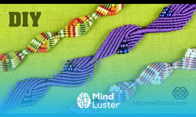 Diamond Leaf Bracelet Macrame Tutorial