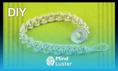 Easy Macrame Bracelet with Beads and Button Clasp Tutorial