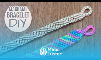 Learn DIY Diagonal Striped Macramé Bracelet Easy Tutorial - Mind Luster