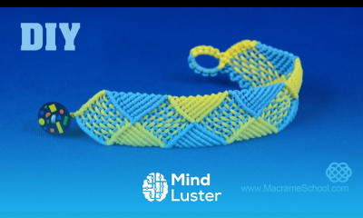 Learn Square Triangle Bracelet Tutorial Macrame School - Mind Luster
