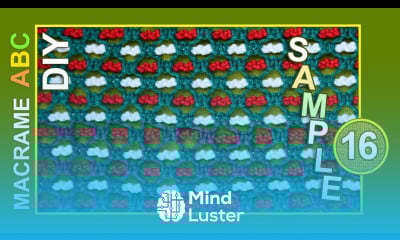 Macrame ABC pattern sample 16