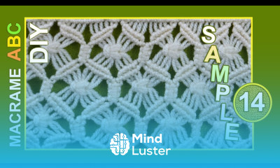 Macrame ABC pattern sample 14