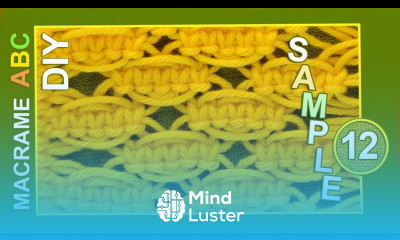 Macrame ABC pattern sample 12