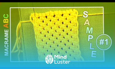 Macrame ABC pattern sample 1