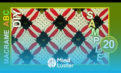 Macrame ABC pattern sample 20