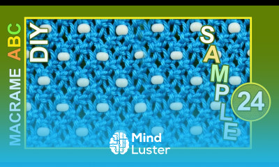 Macrame ABC pattern sample 24 with Beads