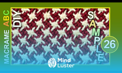 Macrame ABC pattern sample 26 with Stars