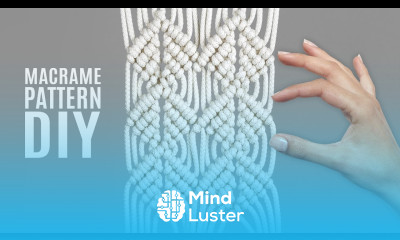 DIY Macramé Double Half Hitch Wood Grain Mesh Pattern