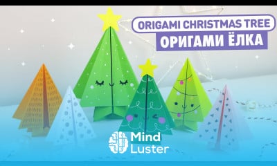 Оригами ЕЛКА из бумаги DIY Новый год Origami Paper Christmas tree