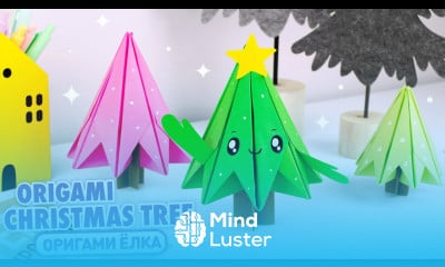 Оригами 3D Ёлка из бумаги Поделки на Новый год Origami 3D Paper Christmas Tree