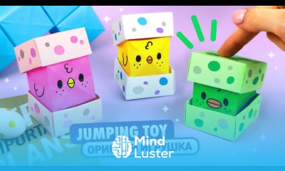 Оригами Прыгающая Птичка из бумаги Как сделать Антистресс Origami Jumping Paper Duck Chicken