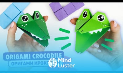 Оригами Говорящий Крокодил DIY Игрушка из бумаги Origami Paper Crocodile Toy