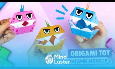 Оригами Монстр из бумаги Игрушка Антистресс из бумаги Origami Paper Monster Toy