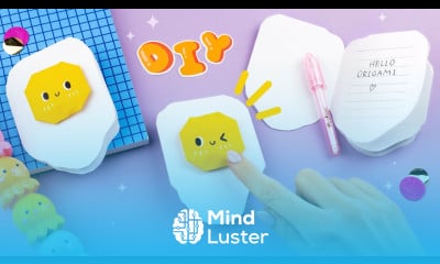 DIY Мини блокнот Антистресс из бумаги Оригами DIY Paper Mini Notebook Fried Eggs