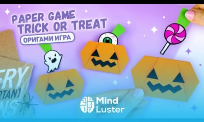 Оригами Тыква DIY Игра из бумаги Сладость или Гадость Paper game Trick or Treat Origami Pumpkin