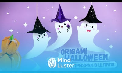 DIY Оригами Привидение в шляпе из бумаги DIY Halloween Origami Paper Ghost in hat