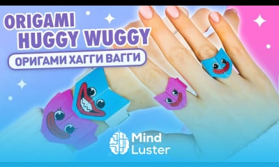 Оригами Хагги Вагги Браслет из бумаги DIY Poppy Playtime Origami Paper Huggy Wuggy Bracelet