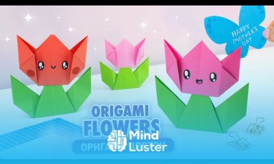 Оригами Цветы из бумаги Тюльпан из бумаги Origami Paper Flowers