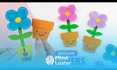 Оригами Цветок из бумаги Сюрприз открытка из бумаги