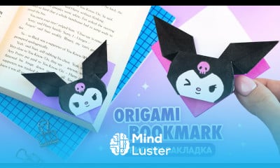 Оригами Книжная закладка Куроми из бумаги Origami Paper Kuromi Bookmark