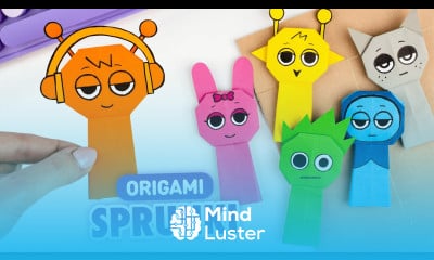 Оригами Спрунки из бумаги Как сделать Спрунки Книжную закладку из бумаги