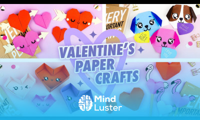 4 Идеи Поделок на День Святого Валентина Оригами сердечки Valentine s Day Paper Crafts