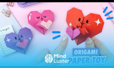 Оригами Сердце ПОП ИТ из бумаги Игрушка из бумаги Origami Paper Jumping Heart