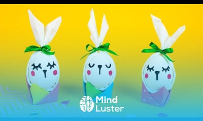 ОРИГАМИ НА ПАСХУ ПОДСТАВКА ДЛЯ ЯЙЦА DIY КРОЛИК ИЗ ЯЙЦА НА ПАСХУ