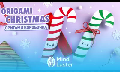 Оригами Коробочка Конфета из бумаги DIY Новый год Origami Paper Christmas box