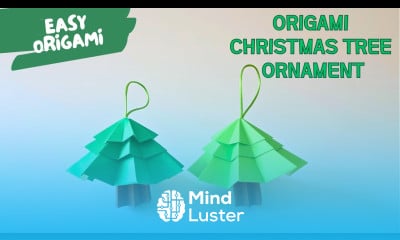 How to Make an Origami Christmas Tree Ornament Easy DIY Holiday Decoration 