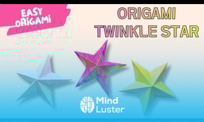 How to Make a Twinkling Origami Star Easy Shiny Paper Star Tutorial 