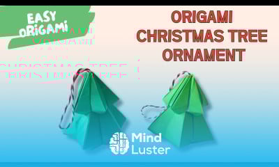 DIY Christmas Tree Ornament with Origami Cute Simple Holiday Craft