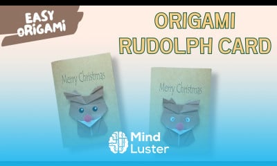 Easy Origami Rudolph Christmas Card Cute DIY Holiday Card Tutorial