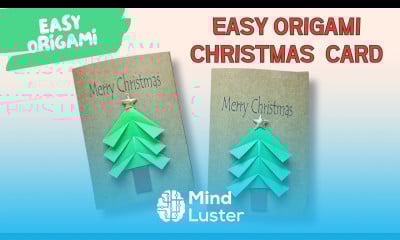 How to Make an Origami Christmas Tree Card Easy DIY Holiday Craft