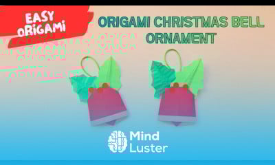 How to Make an Origami Christmas Bell Ornament Easy Holiday Paper Craft