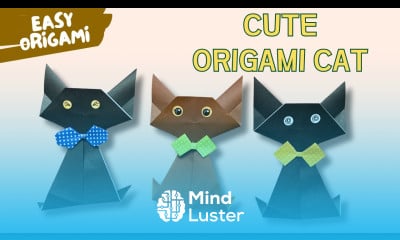 How to Make a Cute Origami Cat  Easy Paper Folding for Beginners