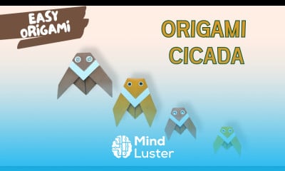 Easy Origami Cicada Tutorial Simple Paper Insect Folding for Kids Beginners